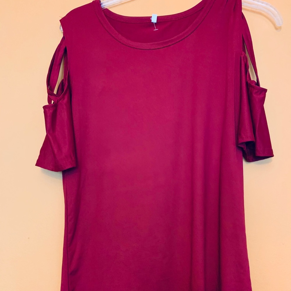 Red blouse online boutique